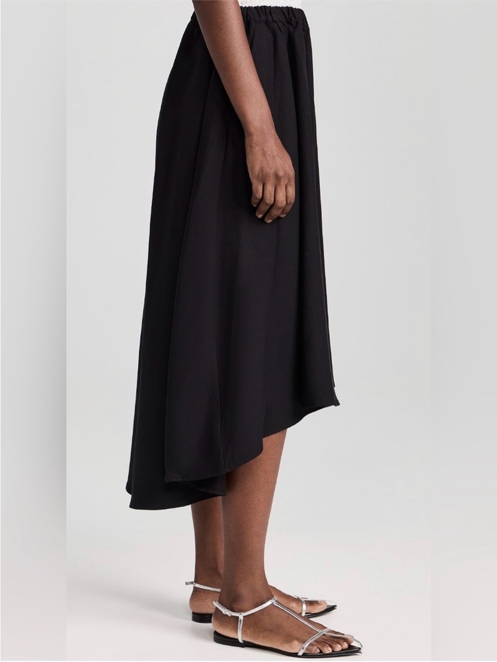 Enza Costa Twill Circle Midi Skirt - Picture 2 of 6